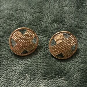 Vintage Maltese Cross Post Earrings